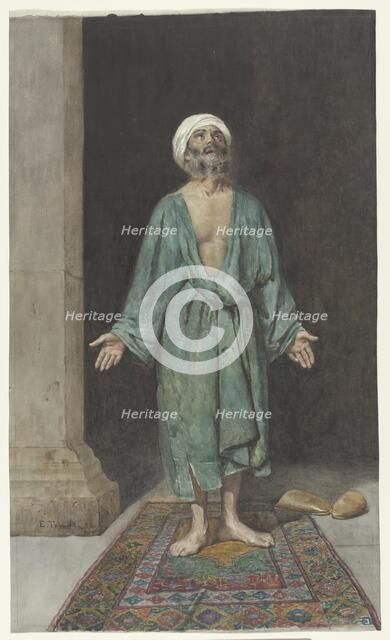 Muslim man praying, 1882. Creator: Enrico Tarenghi.