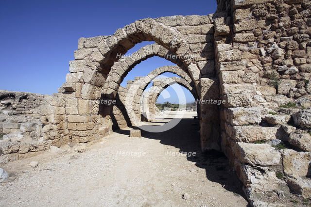 Muslim Crusader passage, Crusader City, Caesarea, Israel. Artist: Samuel Magal