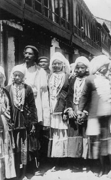 Muslim hill tribe people, Chakrata, India, 1917