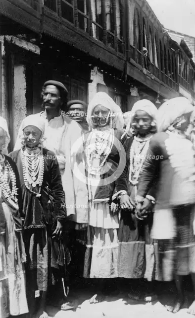 Muslim hill tribe people, Chakrata, India, 1917. Artist: Unknown
