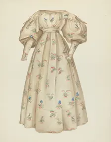 Muslin Dress, 1935/1942. Creator: Unknown