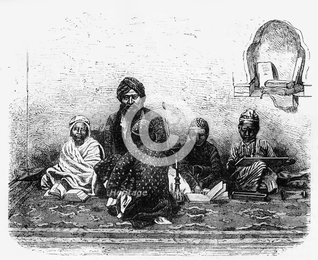 'Mussulman School at Allahabad', c1891. Creator: James Grant.