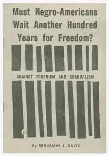 Must Negro-Americans Wait Another Hundred Years for Freedom?: Against Tokenism... 1963. Creator: Unknown