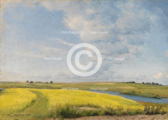 Mustard field, 1895. Creator: Julius Paulsen.