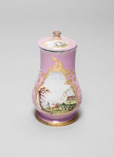 Mustard Pot and Cover, England, c. 1770. Creator: Unknown