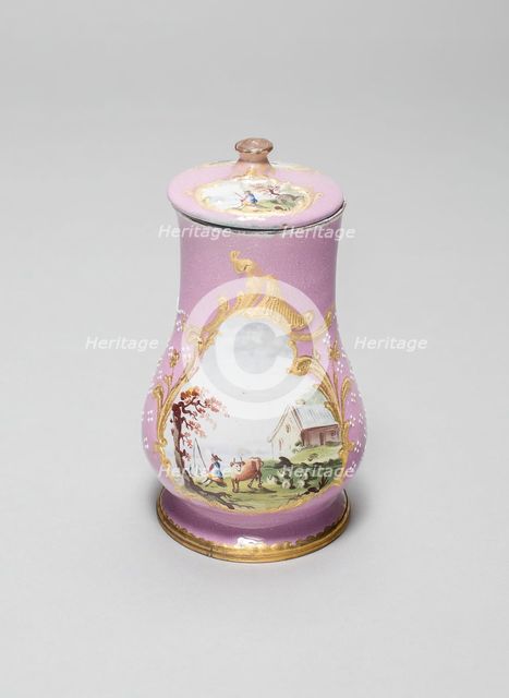 Mustard Pot and Cover, England, c. 1770. Creator: Unknown.