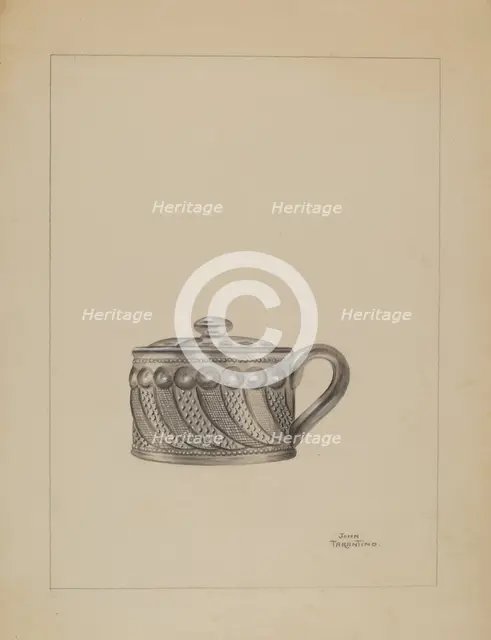 Mustard Pot, c. 1936. Creator: John Tarantino.