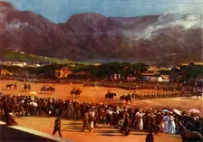 Muster of the Cape Town Guard on the Parade Ground Cape Town, January 12, 1901 1901. Creators: Unknown, Alf S Hosking