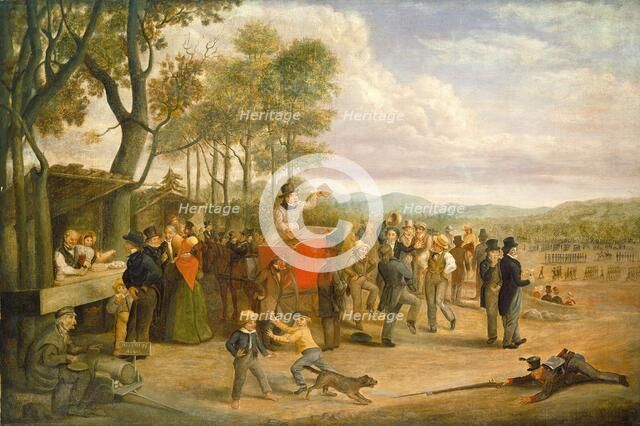 Muster Day, 1843 or after. Creator: Charles Henry Granger.