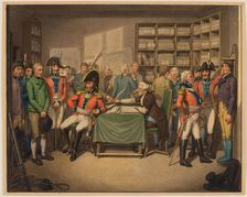 Mustering. Scenes of life during the Biedermeier period. Creator: Opiz, Georg Emanuel (1775-1841)