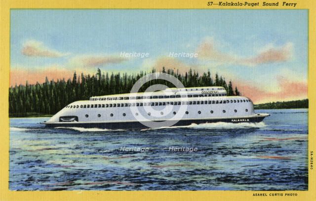 MV 'Kalakala', Puget Sound ferry, Seattle, Washington, USA, 1935. Artist: Unknown