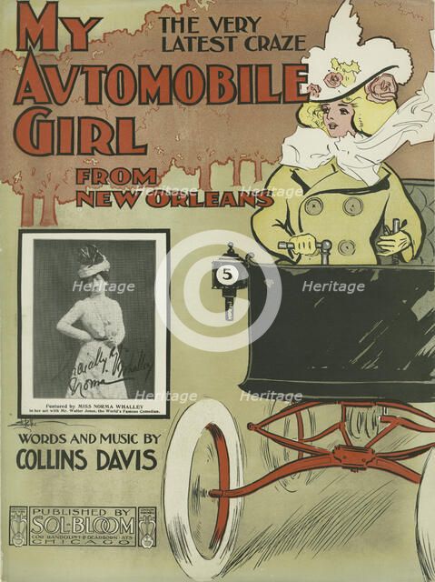 'My automobile girl from New Orleans', 1900. Creator: Unknown.