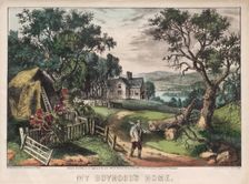 My Boyhood's Home, 1872. Creator: James Merritt Ives (American, 1824-1895), and ; Nathaniel Currier (American, 1813-1888)