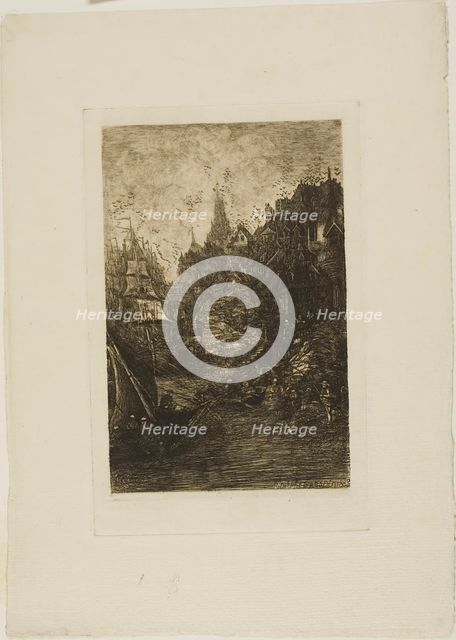 My Dream, 1883. Creator: Rodolphe Bresdin.