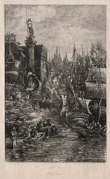 My Dream, 1883. Creator: Rodolphe Bresdin (French, 1822-1885); Bizolier