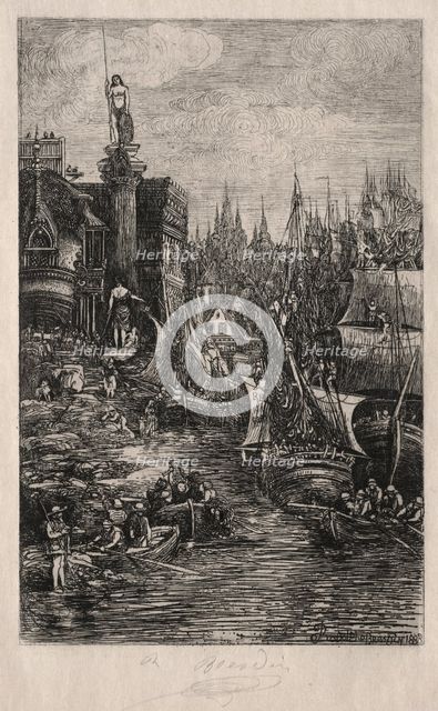 My Dream, 1883. Creator: Rodolphe Bresdin (French, 1822-1885); Bizolier.