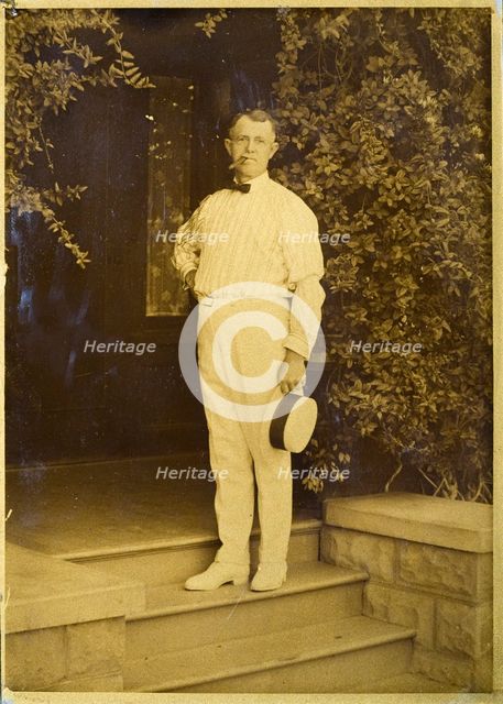 My Father. E. Curtis, inventor of Gold Tone Process, at Our Home In Seattle, 1880s, (1920s). Creator: Edward Sheriff Curtis.
