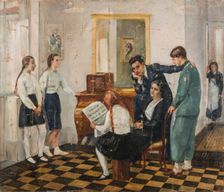 My family at the proclamation of the Italian Empire by Mussolini, c1939. Creator: Frisia, Donato (1883-1953)