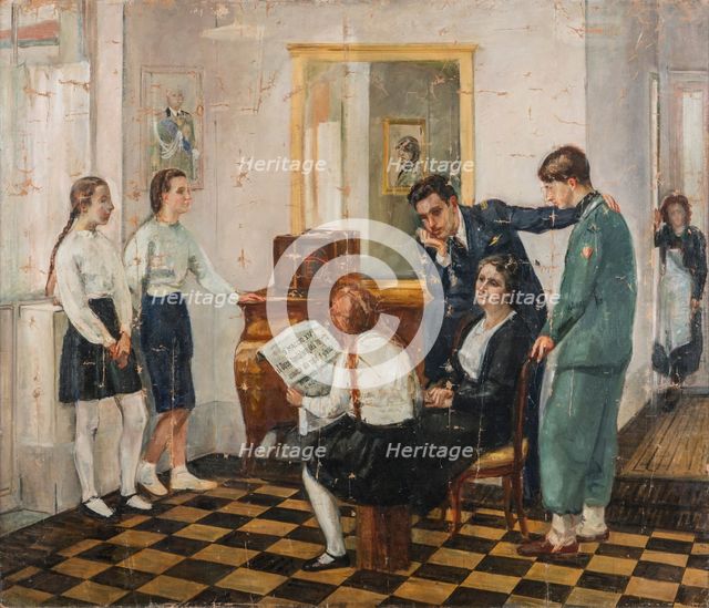 My family at the proclamation of the Italian Empire by Mussolini, c1939. Creator: Frisia, Donato (1883-1953).