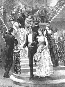 My First Ball'; Going down to Supper 1890. Creator: Arthur Hopkins