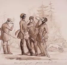 "My first hunt". Gimo October 7, 1841. Creator: Fritz von Dardel