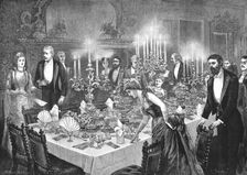 My First Season; The Dinner Party, a middle-aged MP took me in 1890. Creator: Arthur Hopkins