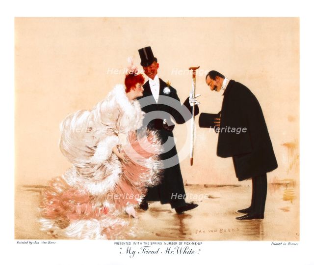 'My Friend Mr White', c1870-1920.Artist: Jan Van Beers