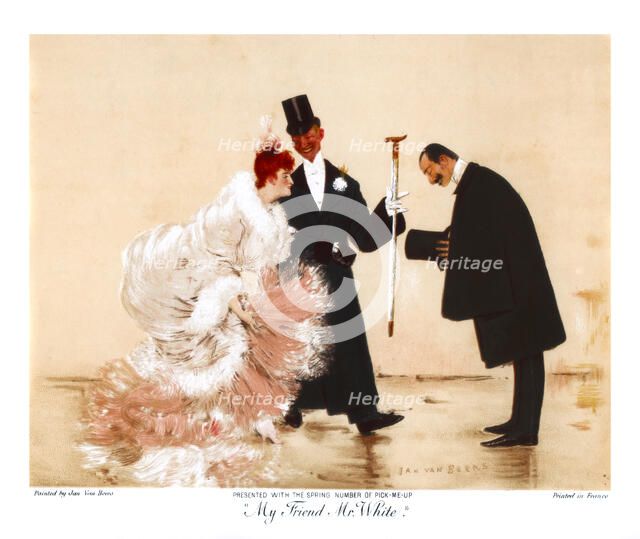 'My Friend Mr White', c1870-1920.Artist: Jan Van Beers