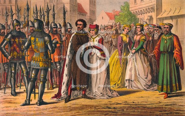 'My lord, the mind of Bolingbroke is chang'd; You must to Pomfret, not unto the Tower', c1875. Artist: Robert Charles Dudley.