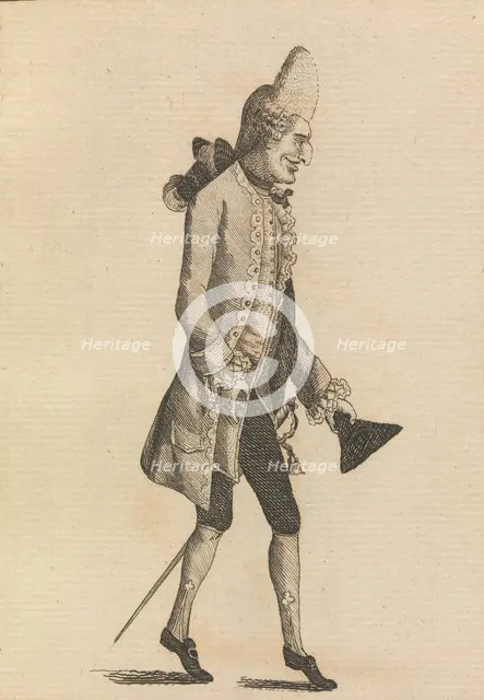 My Lord Tip-Toe Just Arrived from Monkey Land, November 3, 1771. Creator: Matthew Darly.
