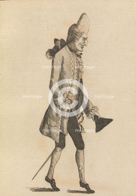 My Lord Tip-Toe Just Arrived from Monkey Land, November 3, 1771. Creator: Matthew Darly.