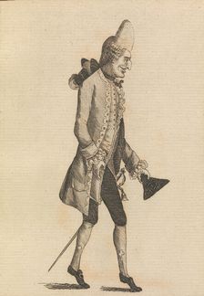 My Lord Tip-Toe Just Arrived from Monkey Land, November 3, 1771. Creator: Matthew Darly