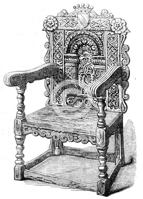 "My Lady's Chair", at Corby Castle, formerly belonging to the Countess of Derwentwater, 1862. Creator: Unknown.