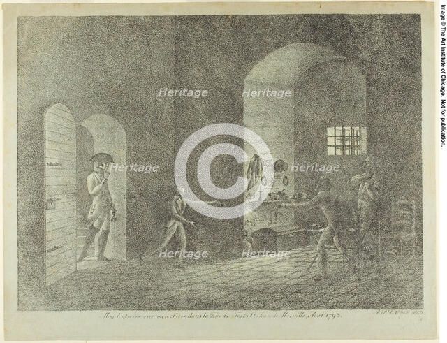 My Meeting with My Brother in the Tower of Fort St. Jean, Marseille, August 1793, 1806. Creator: Antoine Philippe d'Orléans.