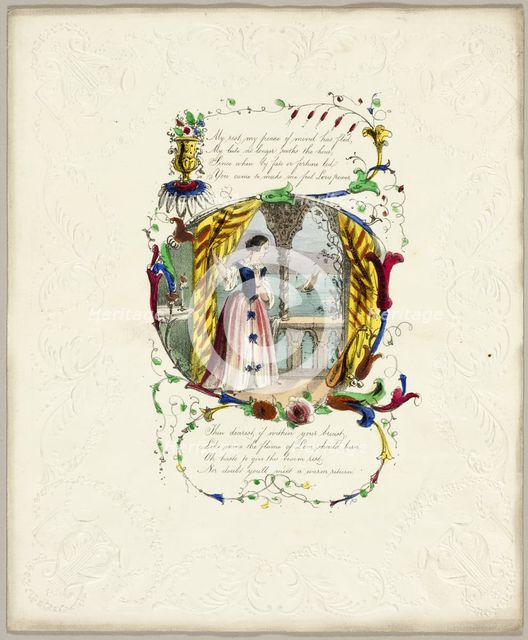 My Rest, My Peace of Mind Has Fled (Valentine), c. 1840. Creator: George Kershaw.