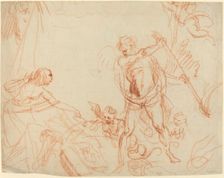Mythological Composition with Chronos and Harpies [recto]. Creator: Giovanni Battista Cipriani