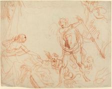 Mythological Composition with Chronos and Harpies [recto]. Creator: Giovanni Battista Cipriani