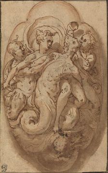 Mythological Figures, c. 1561. Creator: Taddeo Zuccaro