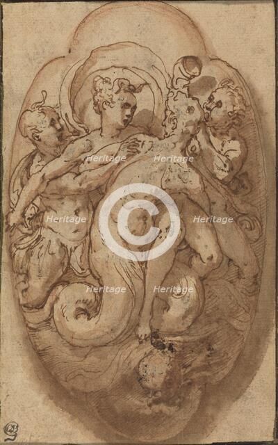 Mythological Figures, c. 1561. Creator: Taddeo Zuccaro.