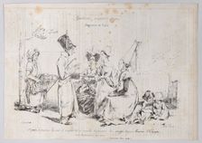Mythological Gallery: Judgement of Paris, ca. 1829-31. Creator: Pierre Langlumé