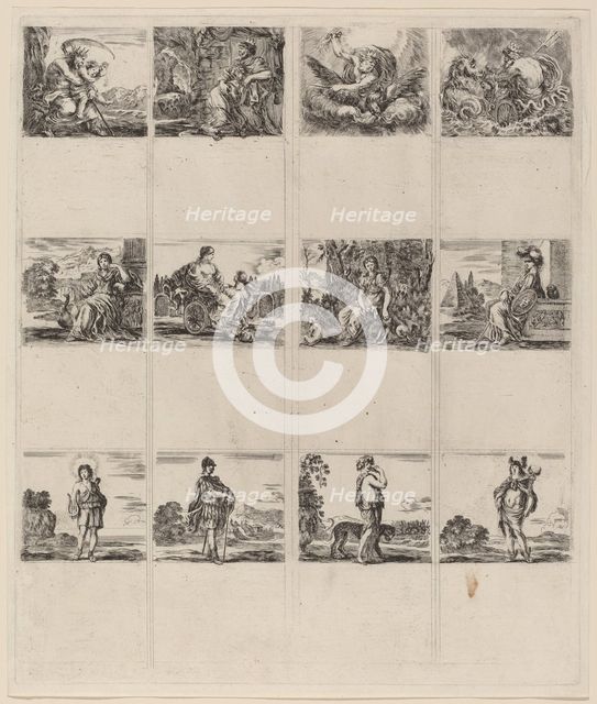 Mythological Playing Cards, 1644. Creator: Stefano della Bella.