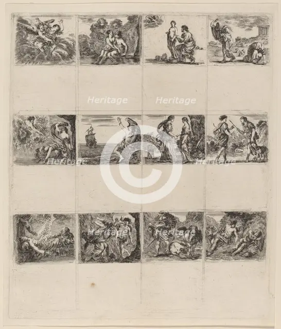 Mythological Playing Cards, 1644. Creator: Stefano della Bella.
