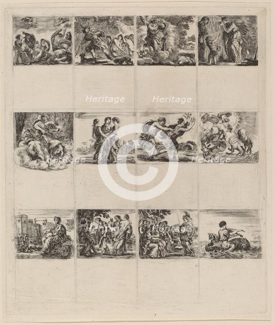 Mythological Playing Cards, 1644. Creator: Stefano della Bella.