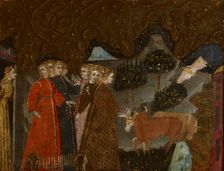 Mythological Scene (Abduction of Europe?)-Fragment of a Cassone, end of 14th century. Creator: Master of Charles of Durazzo