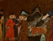 Mythological Scene (Abduction of Europe?)-Fragment of a Cassone, end of 14th century. Creator: Master of Charles of Durazzo