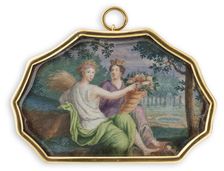 Mythological scene (Ceres and Fortuna), c1880. Creator: Unknown