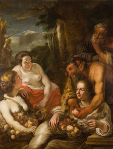 Mythological Scene-Filling the Horn of Plenty?, 1659. Creator: Juriaen Jacobsz