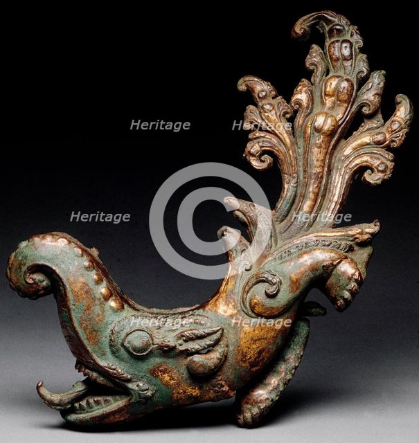 Mythical Aquatic Creature (Makara), 10th century. Creator: Unknown.