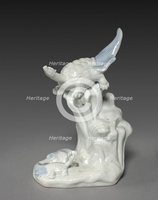 Mythical Island (Mt. Horai) with Tortoises, 19th century. Creator: Unknown.