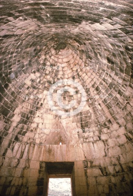 Mycenae Interior of Treasury of Atreus, Greece, c1600BC-c1200BC. Artist: Unknown.